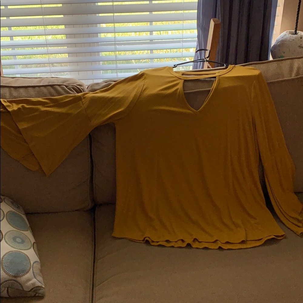 Mustard Bell Sleeved Top